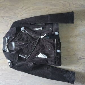 New Blank NYC Dark Brown Suede Moto Jacket!